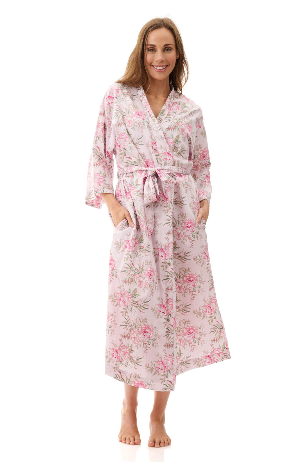 Givoni Lauren cotton lawn kimono dressing gown Australia