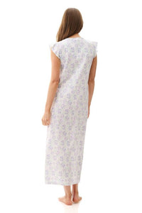 Givoni Sylvia Long cotton jersey summer nightie Australia | Long cotton nighties Australia