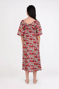 Arabella Cotton Nightie with Shirred Bodice MD-83F4