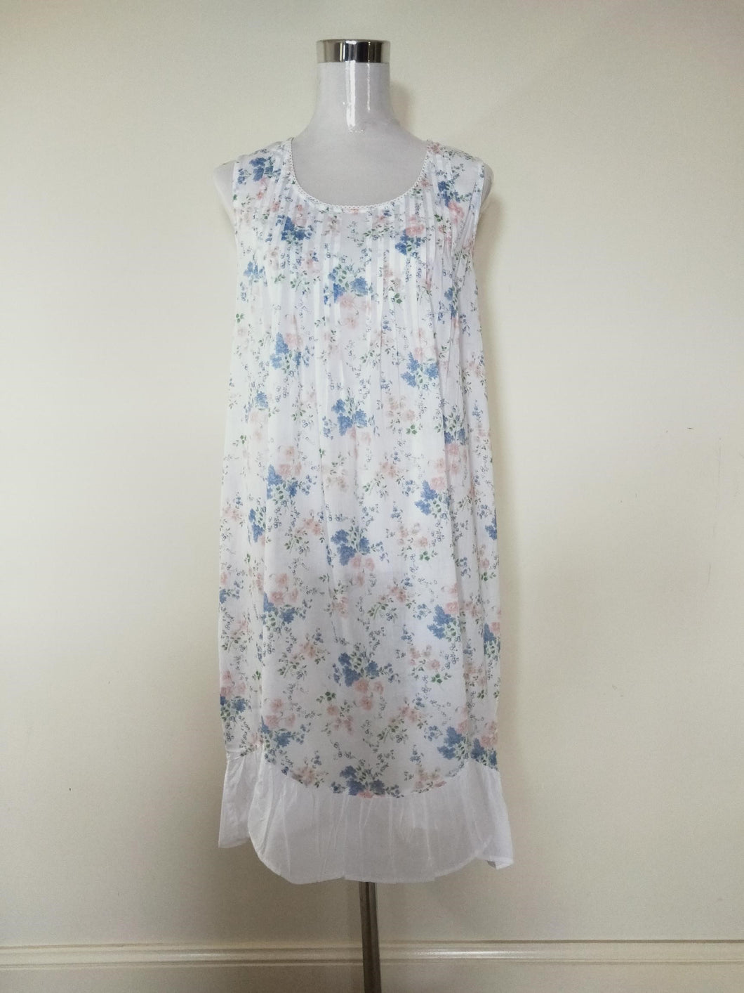 French Country Sleeveless Cotton Nightie FCB221V