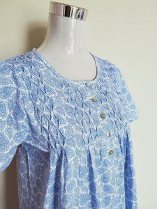 Schrank Cotton Jersey Nightie in Blue Paisley SK310P