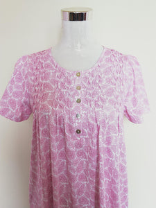 Schrank Cotton Jersey Nightie in Pink Paisley SK310P