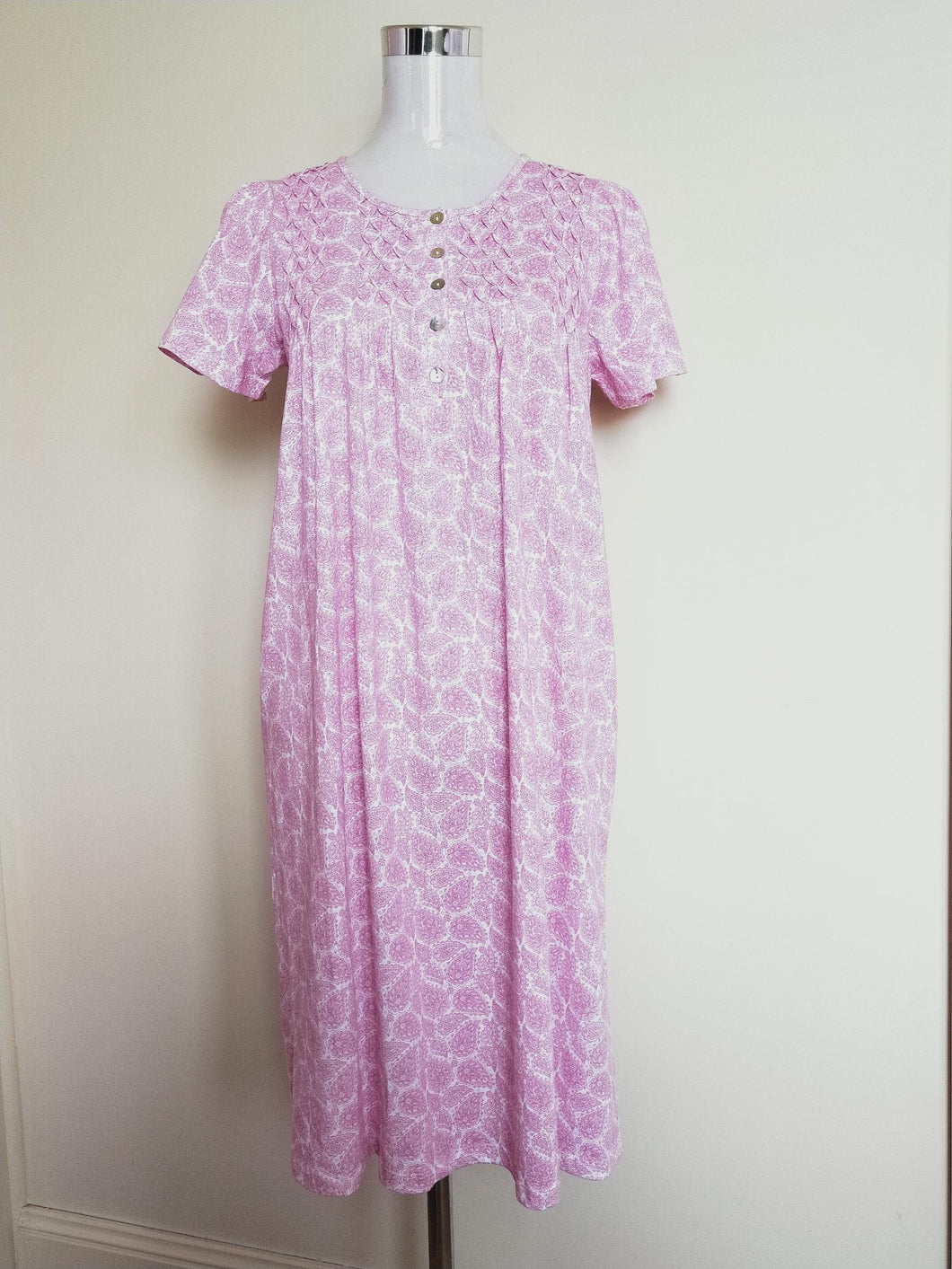 Schrank Cotton Jersey Nightie in Pink Paisley SK310P