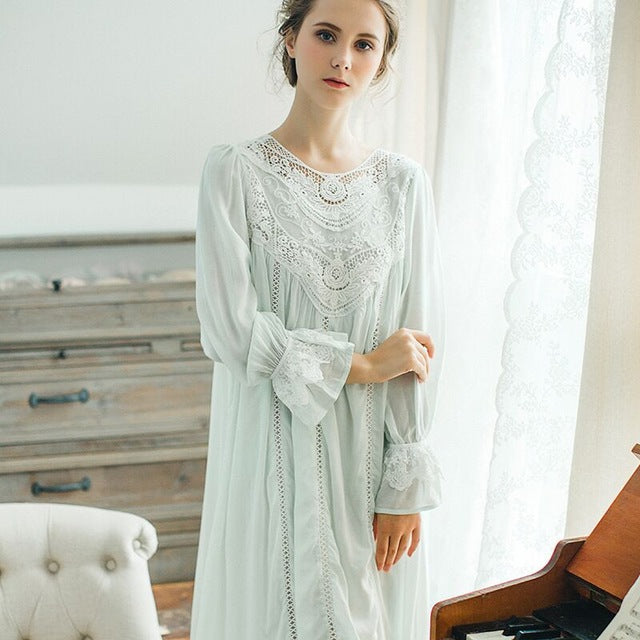 Victorian Style Ladies Cotton Nightgown YH2019 - Matilda Jane Lingerie & Sleepwear